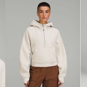 Lululemon Scuba Beige Half Zip Hoodie